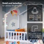 Bellabino Bia Hausbett 90x200 cm – Montessori Kinderbett aus Massivholz mit Rausfallschutz – Bild 8