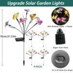 VEEKAY Solar-Schmetterlingsleuchten 4er Set mit 24 LED – IP65 Wasserdicht für Garten & Terrasse – Bild 4