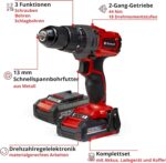 Einhell TE-CD 18/2 Li-i Akku-Schlagbohrschrauber – 44 Nm mit 2 Akkus & 64er Zubehör-Set – Bild 4