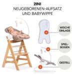 hauck Alpha+ Hochstuhl Newborn Set mit Deluxe Bouncer – 4in1 Mitwachsender Holzhochstuhl ab Geburt bis 90 kg – Bild 5