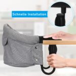 Herrselsam Faltbarer Tischsitz für Babys – Portable Sitzerhöhung für Tische 2-8.5cm – Bild 7