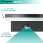 Oktaplex Ros LED Aussenlampe mit Bewegungsmelder IP65 – 1300 Lumen warmweiss – Bild 3