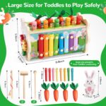 Fajiabao Montessori Holzspielzeug 7-in-1 mit Hammerspiel & Xylophon – Lernspielzeug ab 1 Jahr – Bild 2