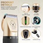 GLOBAL TECH Leise Hundeschermaschine – Professioneller Elektrotrimmer für Hunde & Katzen – Bild 6