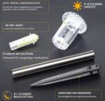 Aourow 6er Set Solarleuchten für Garten – Warmweiss LED Bodenleuchten IP65 wasserdicht – Bild 7