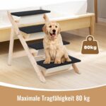 Vigevee Hundetreppe 2-in-1 Hunderampe – 4-stufig, klappbar, bis 80 kg Tragfähigkeit – Bild 7