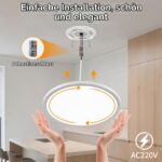Oumida LED-Deckenleuchte 30cm Dimmbar mit Fernbedienung – 24W Schlafzimmer Lampe – Bild 7
