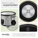 tectake® Reiskocher 1,8 l mit Dampfgarer – Multifunktionales Kochgerät für bis zu 10 Portionen – Bild 7