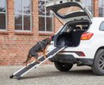 Knuffelwuff Hunderampe 70-158cm – Ausziehbare Teleskoprampe mit Sicherheitsgeländer für Autos – Bild 8