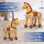 PonyCycle® Modell E Reitpferd auf Rollen – Hellbraun Grösse 4 (4-7 Jahre) – Bild 6