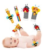 Infinno Rasselsocken & Fusssfinder Set – Sensorisches Babyspielzeug für 0–12 Monate