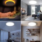 Birnetek® LED-Deckenlampe 24W rund – Dimmbar 3000K–6500K mit Nachtlicht & Fernbedienung – Bild 5