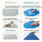 OFFASST Kühlmatte 100x70cm – Selbstkühlende Hundematte mit Eisseide für Hunde & Katzen – Bild 3