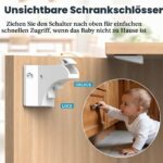 Dioxide Magnetische Kindersicherung – 10 Schlösser + 2 Schlüssel für Schränke & Schubladen – Bild 7