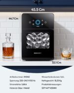 EUHOMY Kugeleis-Maschine 108 Stück/Tag – Kristallklares Eis für Whiskey & Cocktails – Bild 7