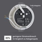 Scandinavian home 6er Set LED Einbaustrahler 230V 4,5W – Warmweiss Badezimmerleuchten – Bild 4
