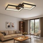 CBJKTX LED-Deckenleuchte 60 cm mit Dimmbar & Fernbedienung – Modernes Wohnzimmer Schlafzimmer – Bild 2