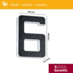 Paulmann LED Solar Hausnummer 6 IP44 – Warmweisse Solarleuchte mit wechselbarem Akku – Bild 4