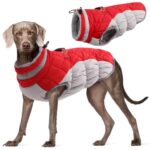 Kuoser Hundejacke XXL – Wasserdichte Winterweste mit Fleecefutter für grosse Hunde