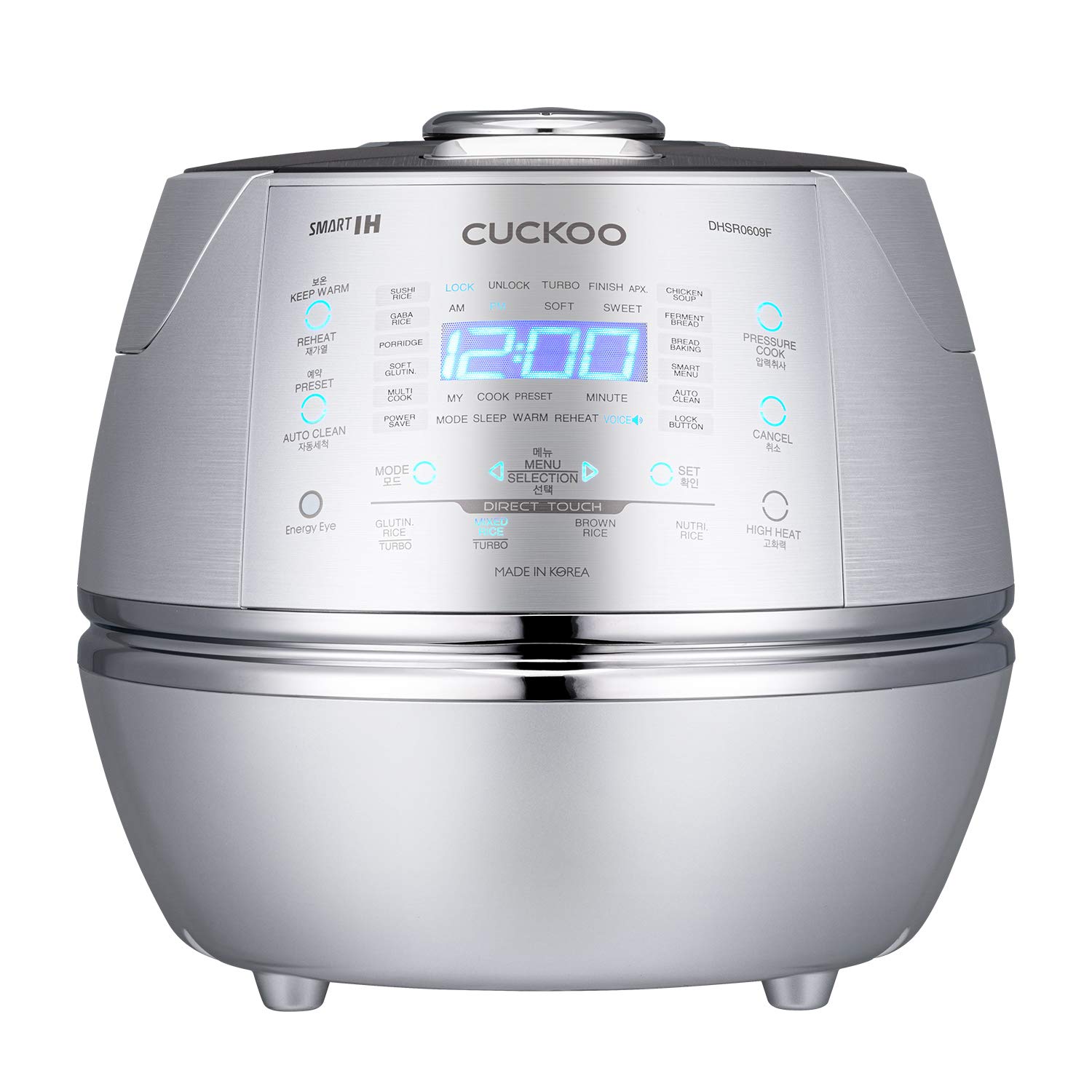 71bBCyD4bsL._SY1500_.jpg CUCKOO CRP-DHSR0609F Reiskocher – 19 Funktionen mit Display & Dampfreinigung – Bild 1