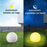 infray Solarkugel 30cm mit 9 Farbmodi – IP67 Solarleuchte für Garten & Pool – Bild 3