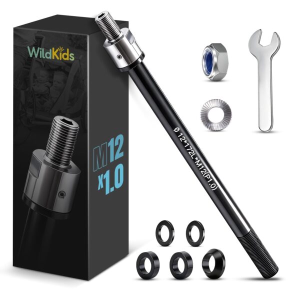 WildKids Steckachse M12 160-172 mm – Universelle Fahrradanhängerkupplung für Thule & Qeridoo