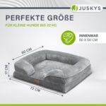 Juskys Hundebett Sheena M – Orthopädisches Hundesofa 72x60 cm, waschbar & rutschfest – Bild 3
