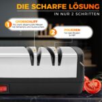 AUSTEIN Diamant Messerschärfer X5 – Elektrischer 3-Phasen Messerschleifer mit Magnetkollektor – Bild 6