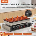 VEVOR Mini-Pfannkuchenmaker 50er – Kommerzielle Dorayaki-Backmaschine mit Doppeltemperaturregelung – Bild 2
