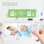 Blemil Video-Babyphone mit Dual-Kamera & 6" IPS Display – Sicheres Babyphon mit 30h Akku – Bild 3