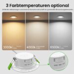 GY LED Einbaustrahler 3.5W 230V dimmbar – TÜV zertifiziert, IP44, 3CCT, 12er Set – Bild 3