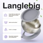 Rilli Edelstahl-Babyschüssel mit Saugnapf & Deckel – Thermoisolierend für BLW – Bild 4