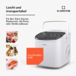 Klarstein Eiswürfelmaschine 12kg/24h – Tragbarer Eisbereiter mit 2 Grössen für Partys – Bild 6