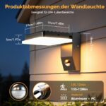 papasbox 32W Aussenwandleuchte mit Bewegungsmelder & Fernbedienung – IP65 Aluminium LED – Bild 2