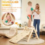 Khlerox 7-in-1 Montessori Kletterdreieck mit Rutsche & Kletterbogen – Holz Spielgerät ab 1–3 Jahre – Bild 6