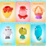 VBACALA Badespielzeug-Set ab 3 Jahren – Magnetisches Angelspiel mit Wasserpistole – Bild 6