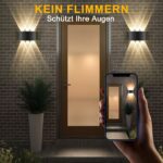 Oraymin 2er Set LED Wandleuchte IP65 6W – Warmweiss Aluminium für Innen & Aussen – Bild 5
