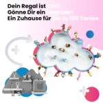 LeSoPhi Magnetisches Wandregal Wolkenform – Platz für bis zu 100 Tonie Figuren – Bild 3