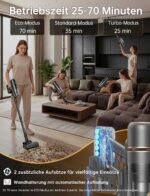 OXVAC Akku Staubsauger 58KPa & 70Min Laufzeit – Kabellos mit Smart Display & Wandladestation – Bild 3