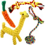 Decyam 4er-Pack Hundespielzeug aus Baumwolle – Kauspielzeug für Welpen & kleine Hunde
