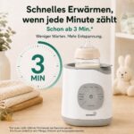 GROWNSY Flaschenwärmer Baby – Intelligente Automatik, 3–5 Min. Wasserbad, Sterilisieren & Auftauen – Bild 3