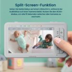 Babysense Babyphone HD 5 Zoll mit 2 Kameras – Sicheres Video-Babyphone ohne WLAN – Bild 2