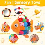 Lypsochaat Fisch-Kuscheltier mit Spiegel – 7-in-1 Sensorik Spielzeug für Babys 0–12 Monate – Bild 2