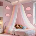 Apritsce Moskitonetz Bett Regenbogen – Baldachin für Einzel- & Doppelbett mit 360° Schutz