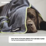 FLUFFINO Hundehandtuch 2er Set 120x70cm – Mikrofaser mit Handschlaufen für alle Hundegrösszen – Bild 5