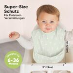 3er-Pack Fütterlätzchen KeaBabies Presto mit Auffangschale – Wasserdicht & Abwaschbar – Bild 3