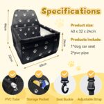 Flagest Hundeautositz für kleine Hunde bis 10 kg – Faltbar mit Sicherheitsgurt – Bild 5