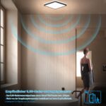 RDGOOD 24W LED Deckenleuchte mit Bewegungsmelder & Fernbedienung – 2400 Lumen für Bad, Garage, Flur – Bild 5