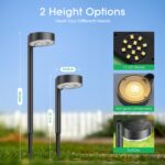 BUCASA Solarleuchten für Außen 8er Set – 12 LED Gartenleuchten mit IP65 Wasserschutz – Bild 3