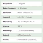 Reishunger Mini Reiskocher 0,3L – Keramikbeschichtung für 1-2 Portionen – Bild 6